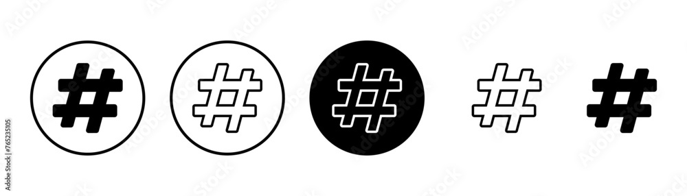 Obraz premium Hashtag icon vector isolated on white background. hashtag vector icon