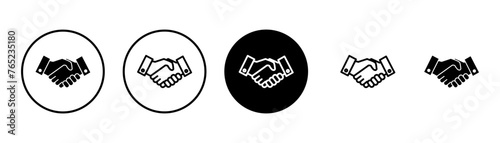 Business handshake icon vector isolated on white background. Handshake icon vector. contract agreement. Trust icon vector. Deal. Done. partnership icon