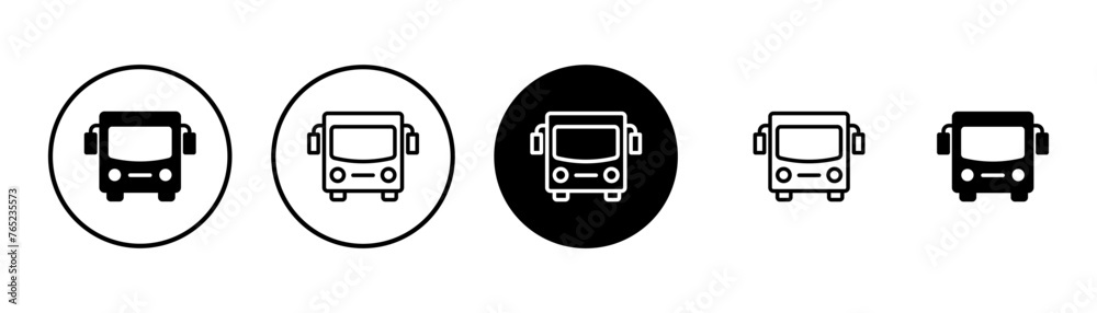 Bus Icon vector isolated on white background. Black bus vector icon Bus Icon vector isolated on white background. Black bus vector icon