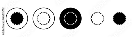 Badge icon vector isolated on white background. Awards icon. Achieve. Stamp photo