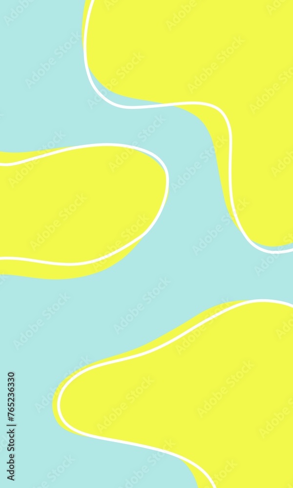 Abstract curved spotted yellow blue background