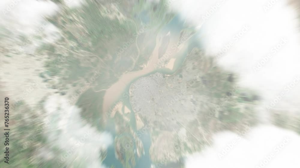 Earth zoom in from space to Corrientes, Argentina. Followed by zoom out through clouds and atmosphere into space. Satellite view. Travel intro. Images from NASA Earth zoom in from space to Corrientes, Argentina. Followed by zoom out through clouds and atmosphere into space. Satellite view. Travel intro. Images from NASA