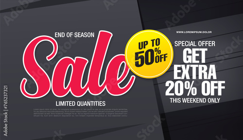 sale banner layout design vector illustration