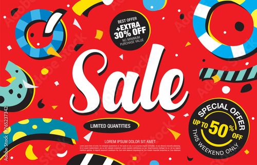 sale banner layout design vector illustration