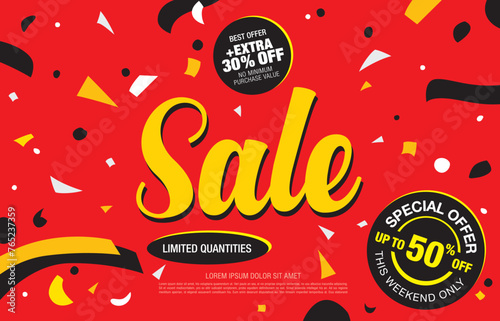 sale banner layout design vector illustration