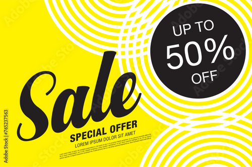 sale banner layout design vector illustration