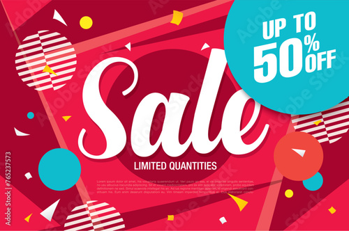 sale banner layout design vector illustration