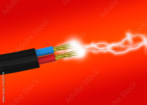 Electricity power and Cable - 3D