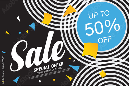 sale banner layout design vector illustration