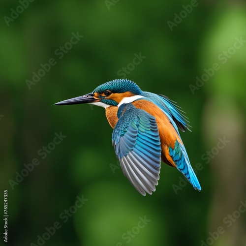 Kingfisher flying portrait picture 4K © Adil