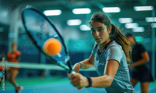 Professional female tennis player © piai