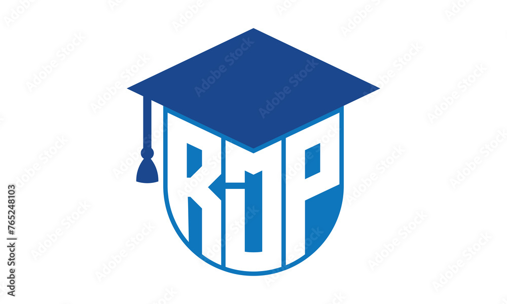 RDP initial letter academic logo design vector template. school college