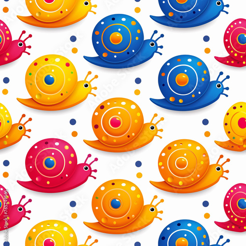 Seamless Snail Pattern for Quirky Decor