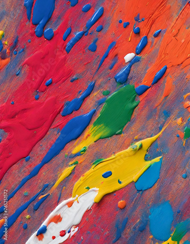 Paint Texture Background, Primary Colors, Vertical