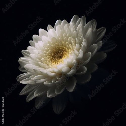 Wallpaper Mural 검정색 배경 위 올려진 국화꽃 사진 Torontodigital.ca