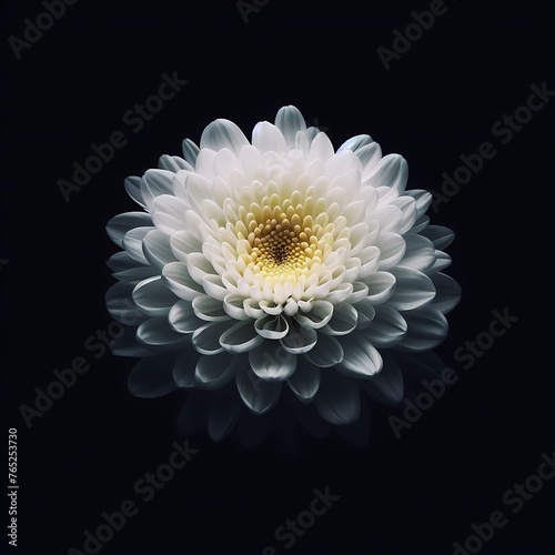 Wallpaper Mural 검정색 배경 위 올려진 국화꽃 사진 Torontodigital.ca