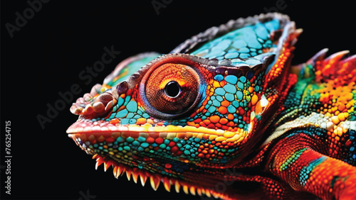 close up of chameleon
