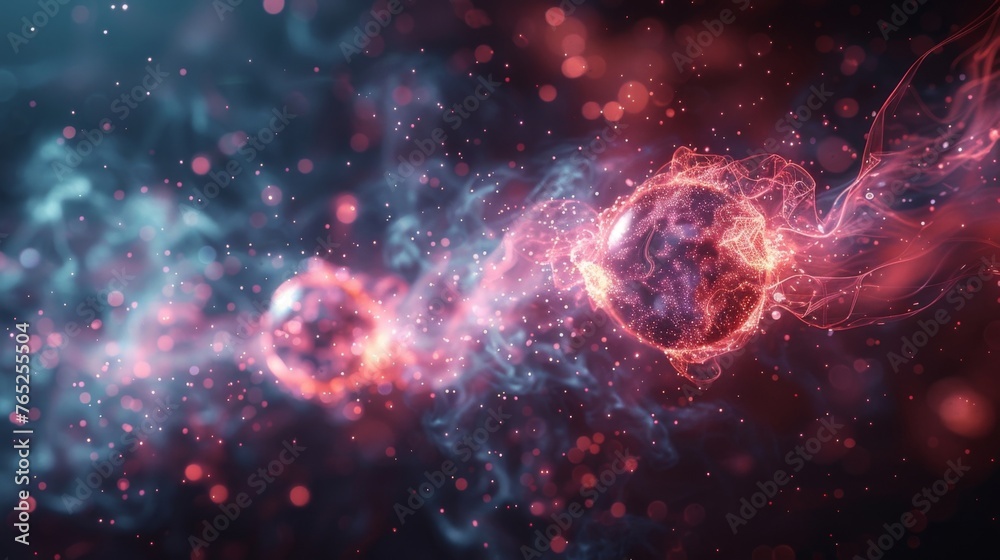 A video of two identical particles being separated and manipulated yet still reacting in perfect synchrony illustrating the power and potential of quantum entanglement technology. A video of two identical particles being separated and manipulated yet still reacting in perfect synchrony illustrating the power and potential of quantum entanglement technology.