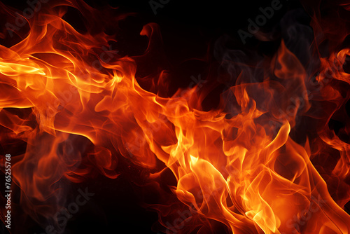 Fire flame texture. Blaze flames background. Burning concept photo