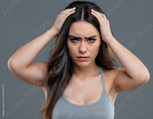 Wallpaper Mural 고민하는 표정을 짓는 여성 Torontodigital.ca