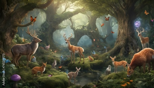 Whimsical Enchanted Forest With Talking Animals A Upscaled 2