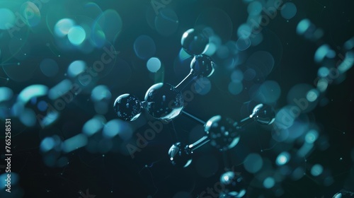 Molecular structure science and technology concept photo