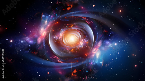Space scene with stars in the Milky Way galaxy