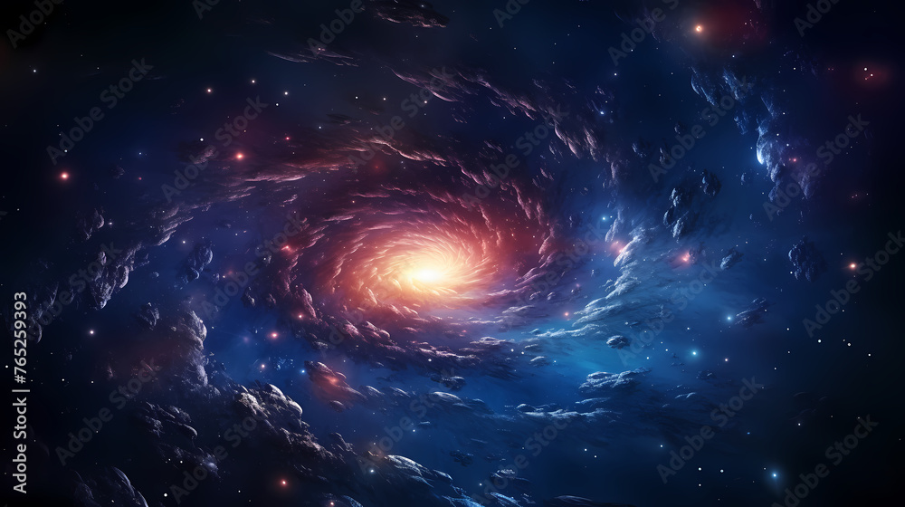 Fototapeta premium Space scene with stars in the Milky Way galaxy