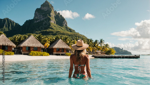 Beautiful Woman in Bora Bora  © rouda100