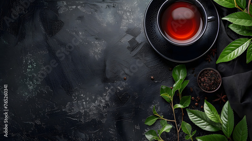 Delicious tea background, relaxing tea wallpaper, zen tea for text and presentations
