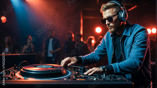 DJ at nightclub disc jockey 