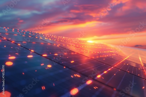 Solar panels in solar farm