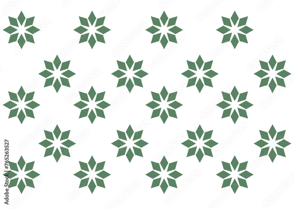 Vector minimal abstract white background with green floral paper tile pattern Vector minimal abstract white background with green floral paper tile pattern
