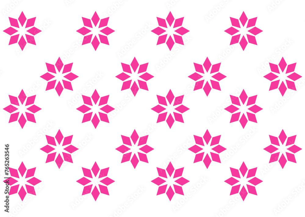 seamless pattern with pink flowers