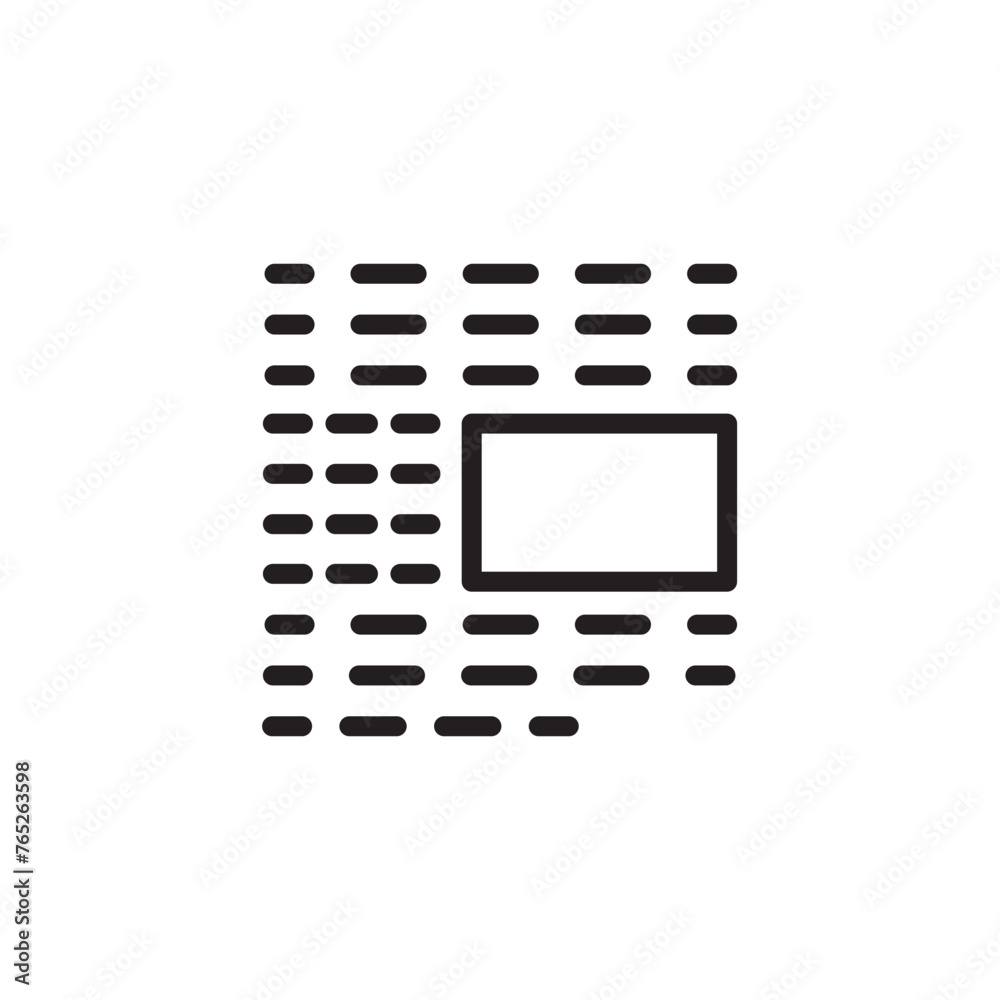 Content Layout Right Line Icon Content Layout Right Line Icon