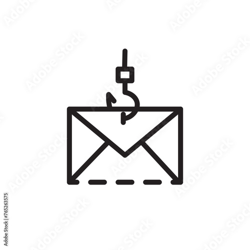 Phishing Mail Envelope Line Icon