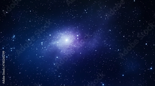 Stunning illustration of nebula sparkling in the night sky © jiejie