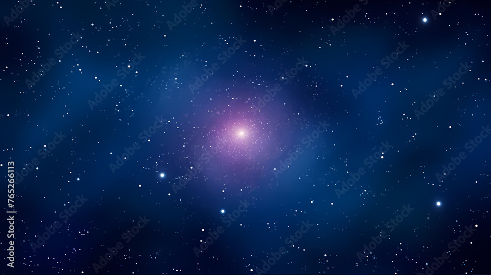 Fototapeta premium Stunning illustration of nebula sparkling in the night sky