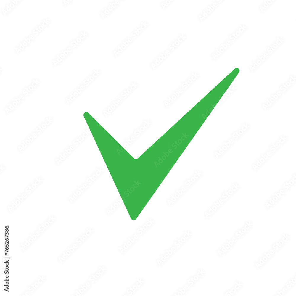 Green check mark vector icon. Green tick icon PNG. OK symbol - obrazy, fototapety, plakaty 