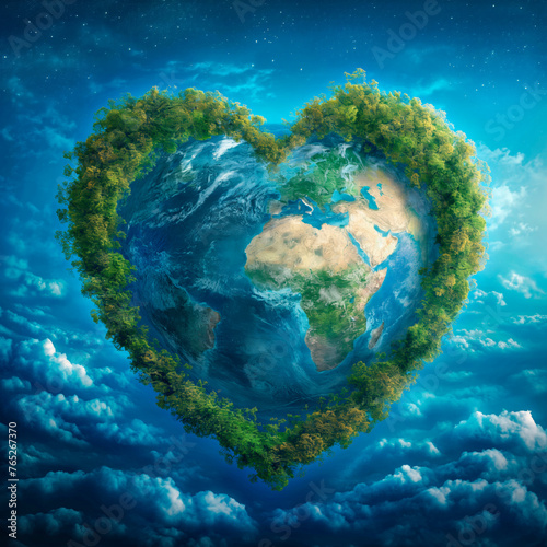 Planet earth in the shape of a heart, Interstellar Love © PATTERN & TEXTURES