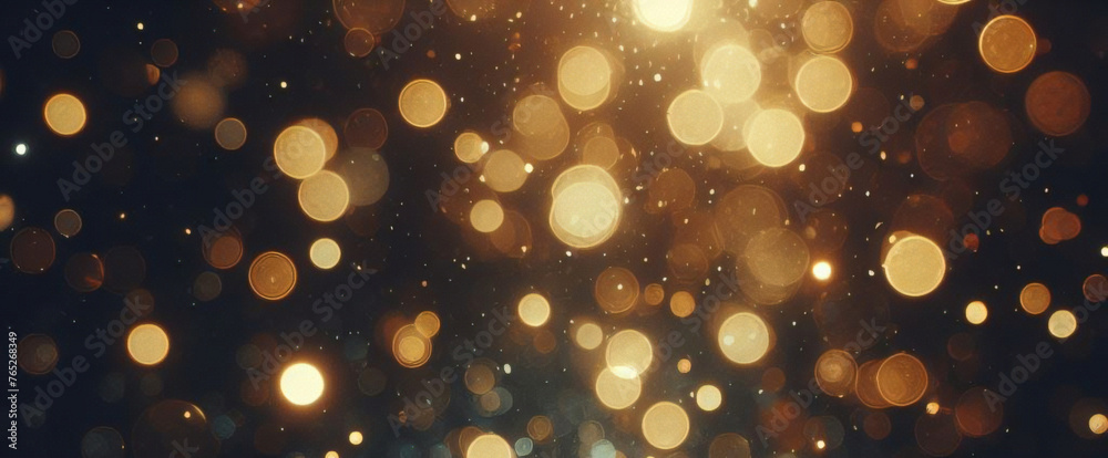 Partículas de brillo dorado fondo abstracto.Bokeh de partículas de brillo de luz dorada de Navidad sobre fondo negro marino. Concepto de vacaciones. Fondo abstracto con partículas de oro. Partículas de brillo dorado fondo abstracto.Bokeh de partículas de brillo de luz dorada de Navidad sobre fondo negro marino. Concepto de vacaciones. Fondo abstracto con partículas de oro.