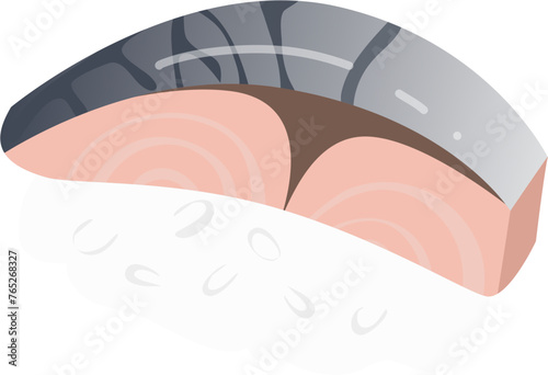 Sushi Illustration. Japanese food Illustration.