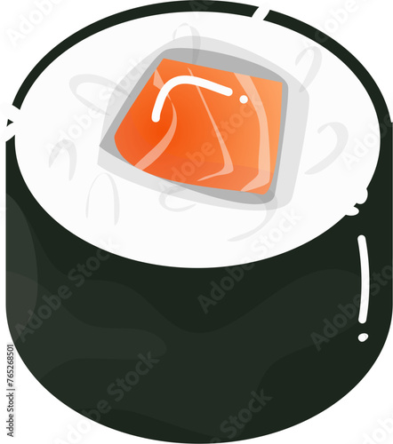 Sushi Illustration. Japanese food Illustration.