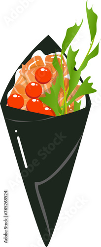 Sushi Illustration. Japanese food Illustration.
