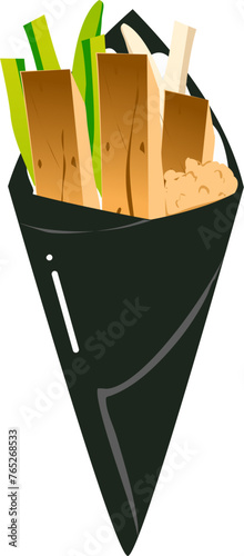Sushi Illustration. Japanese food Illustration.