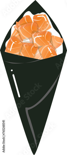 Sushi Illustration. Japanese food Illustration.