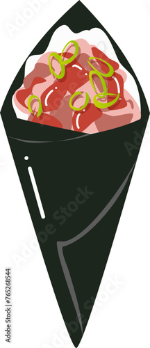 Sushi Illustration. Japanese food Illustration.