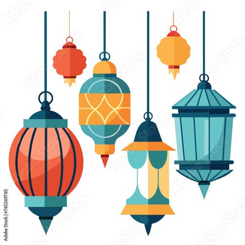 Traditional Lanterns Vector Illustration