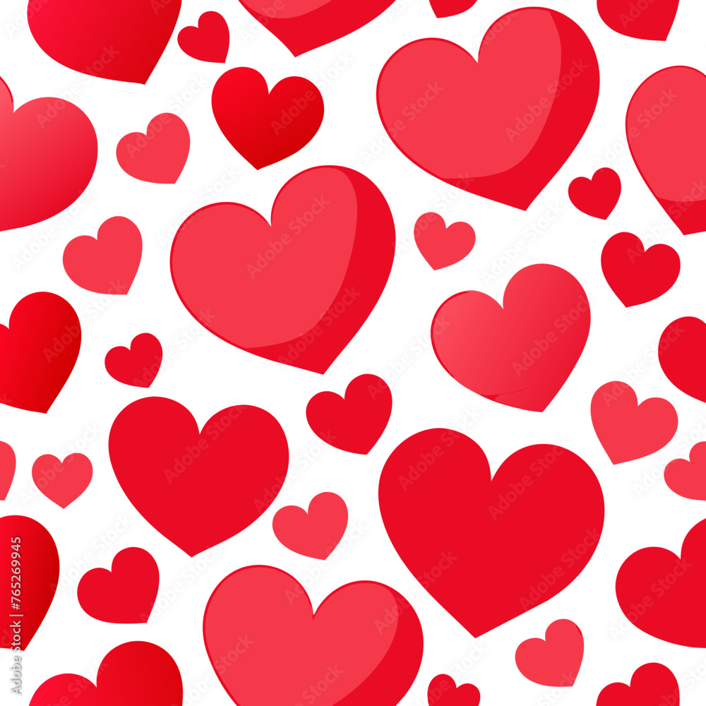 seamless pattern with red hearts seamless pattern with red hearts