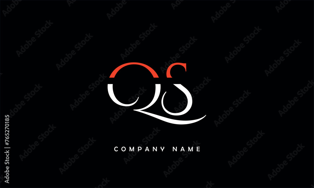 SQ, QS, S, Q Abstract Letters Logo Monogram